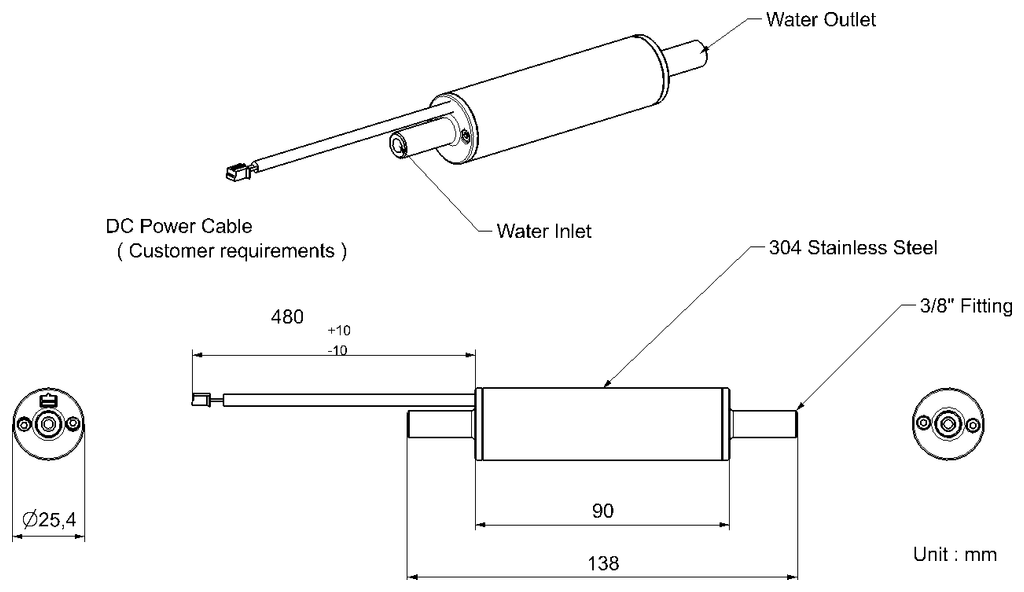 LU25-P3 outline drawing