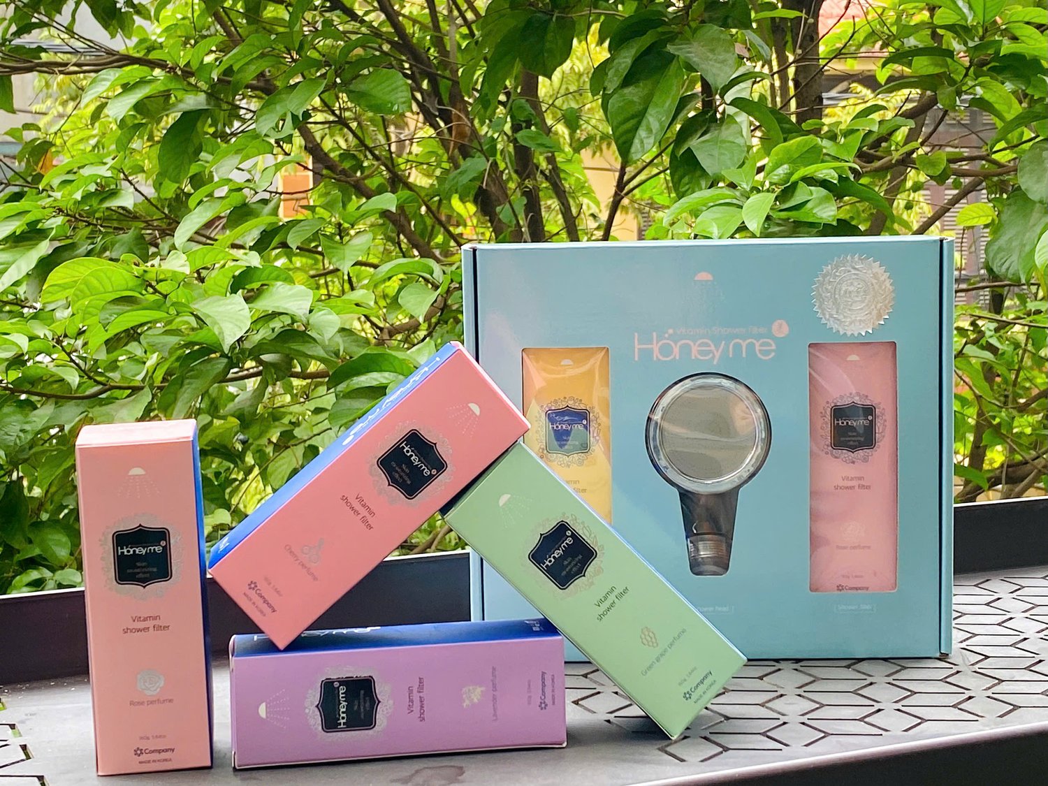 Honey Me vitamin shower filter full set